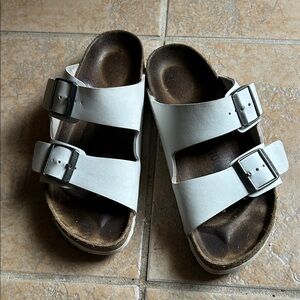 Birkenstock White Double Strap Sandals